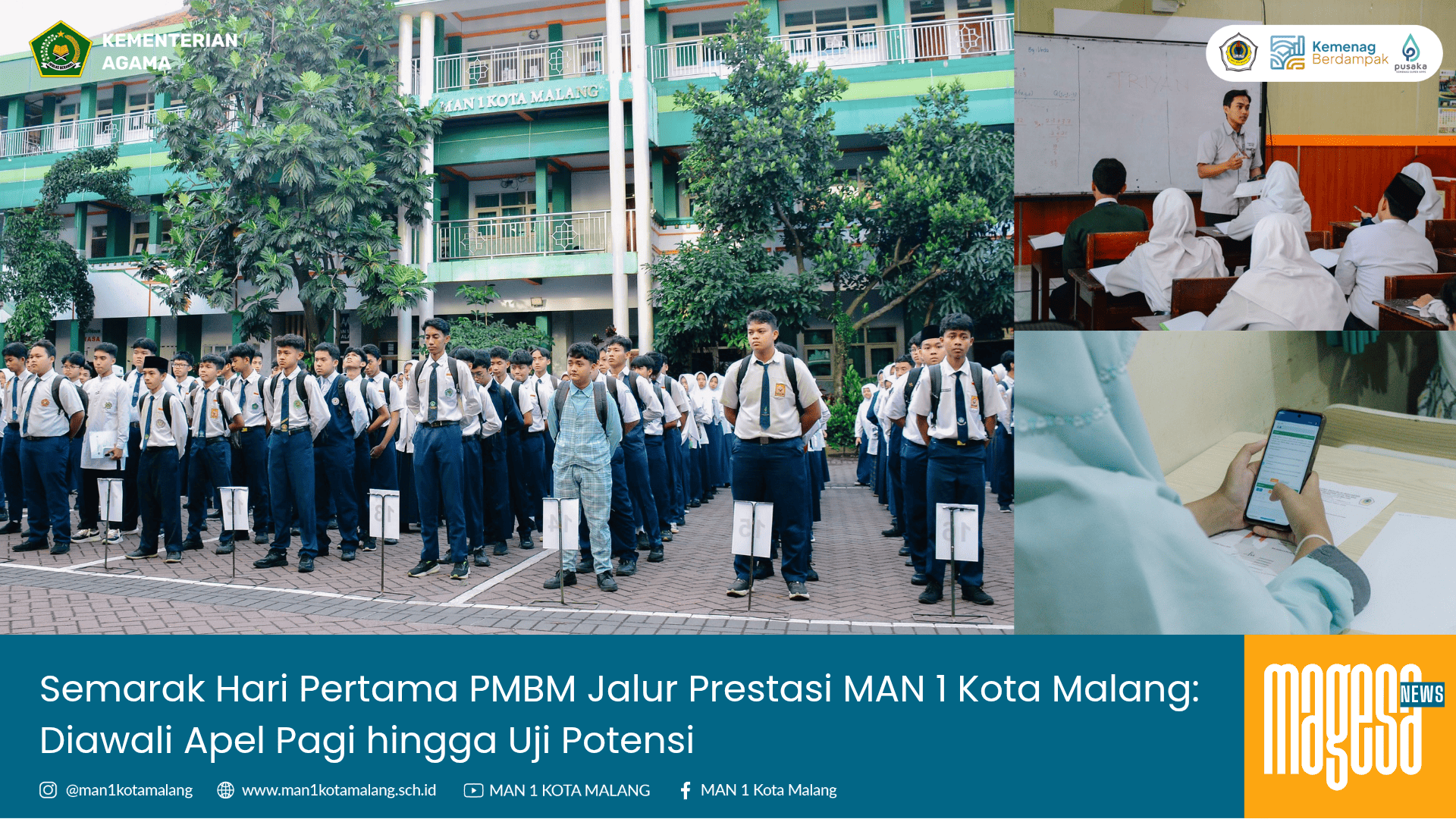 Semarak Hari Pertama Seleksi PMBM Jalur Prestasi MAN 1 Kota Malang 2026, Diawali Apel Pagi hingga Uji Potensi 