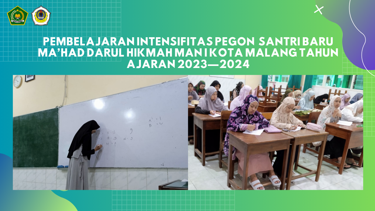 Pembelajaran Intensifitas Pegon  Santri Baru Ma’had Darul Hikmah MAN I Kota Malang Tahun Ajaran 2023—2024