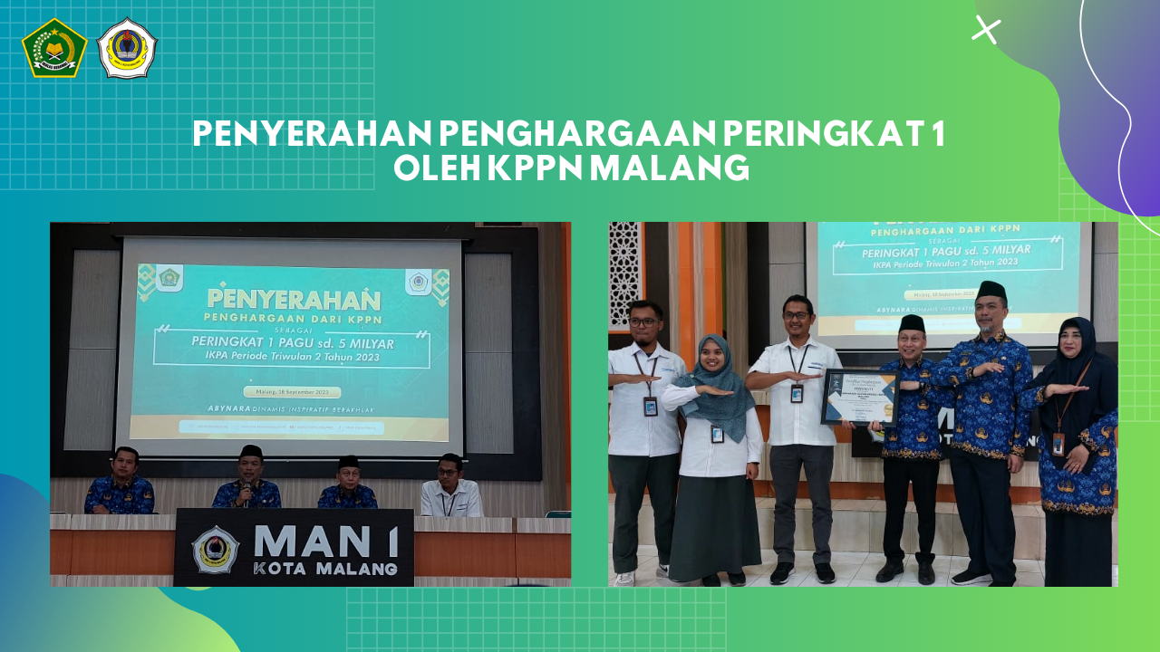 Penyerahan Penghargaan Peringkat 1 oleh KPPN Malang