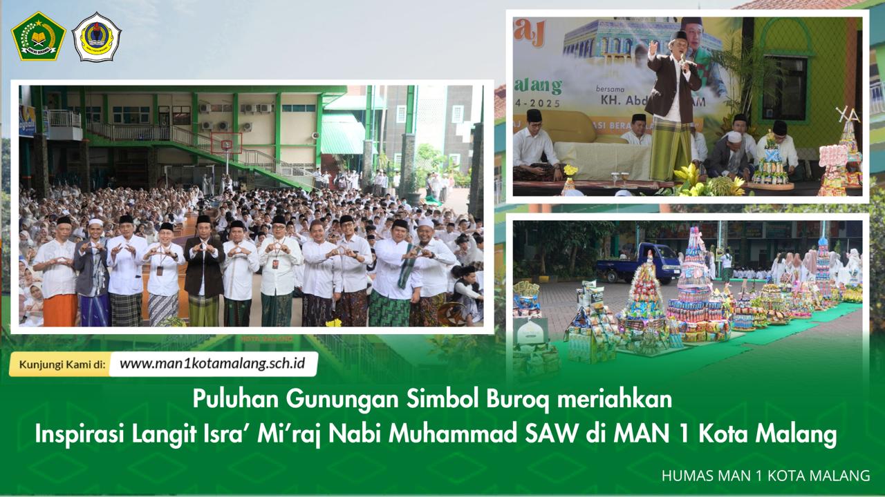 Puluhan Gunungan Simbol Buroq meriahkan Inspirasi Langit Isra’ Mi’raj Nabi Muhammad SAW di MAN 1 Kota Malang