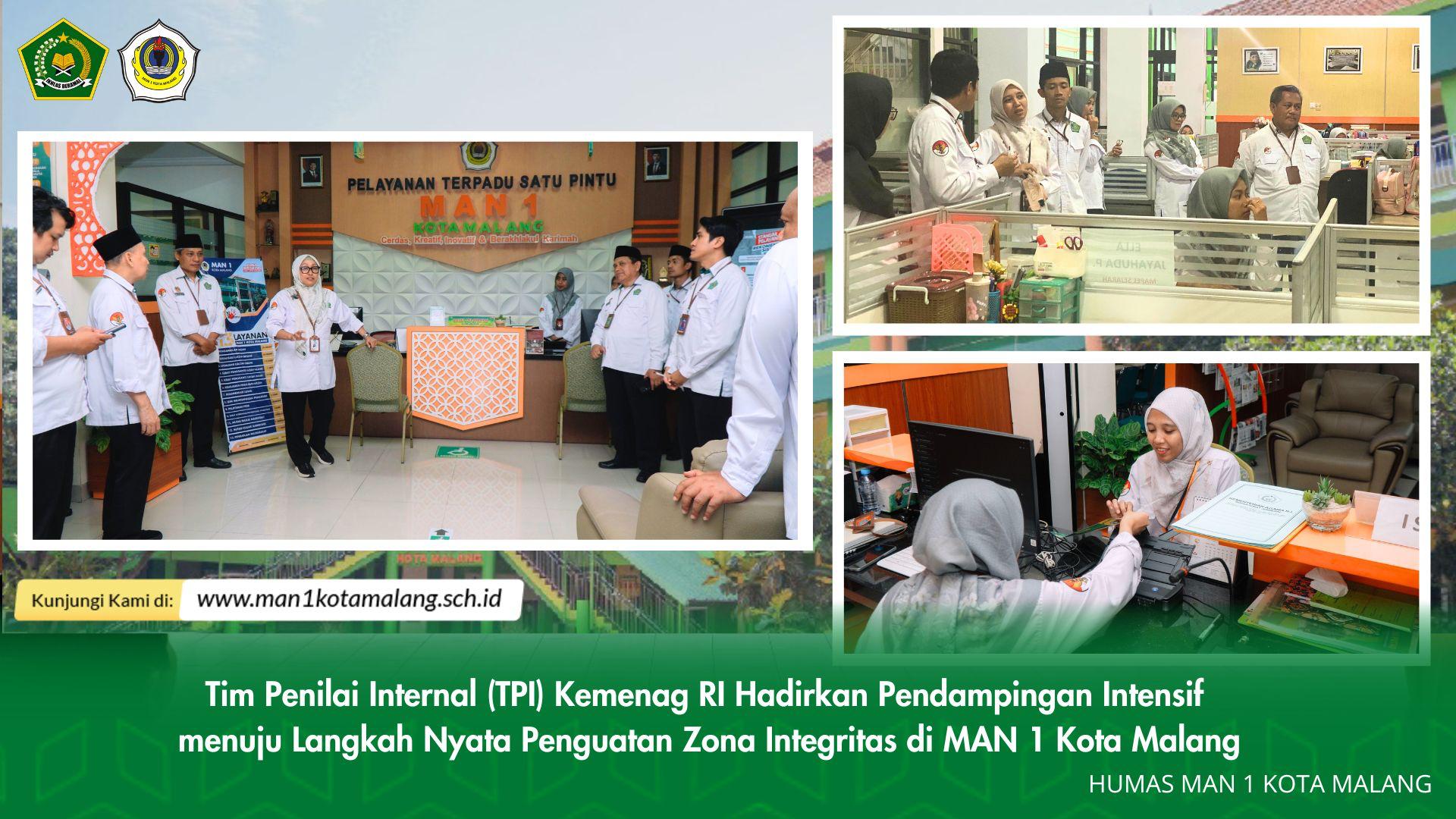 Tim Penilai Internal (TPI) Kemenag RI Hadirkan Pendampingan Intensif menuju Langkah Nyata Penguatan Zona Integritas di MAN 1 Kota Malang