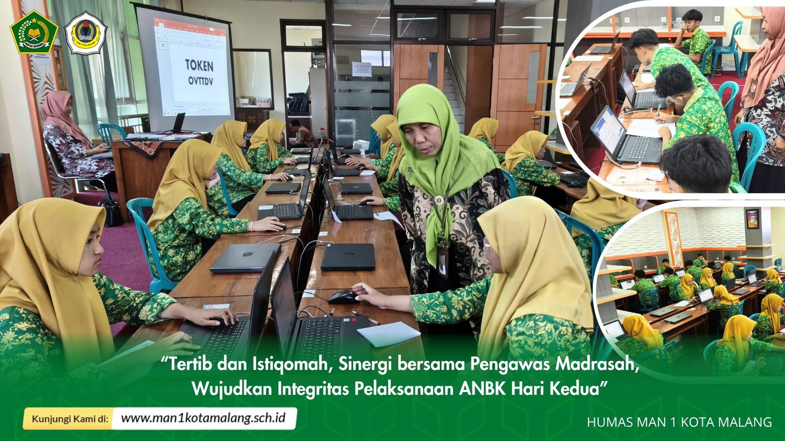 Tertib dan Istiqomah, MAN 1 Kota Malang Jaga Integritas Pelaksanaan ANBK Hari Kedua