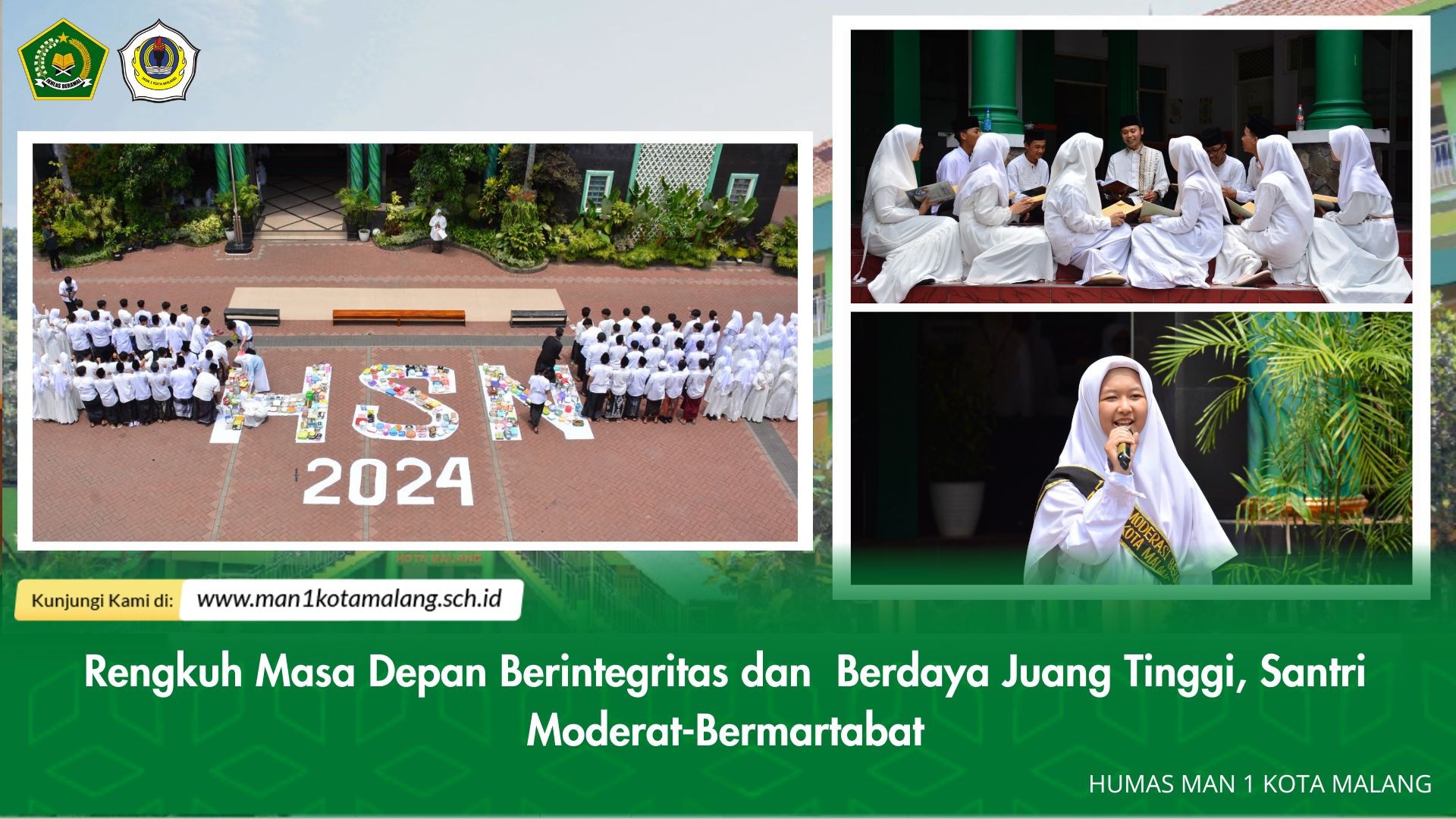 Rengkuh Masa Depan Berintegritas dan  Berdaya Juang Tinggi, Santri Moderat-Bermartabat