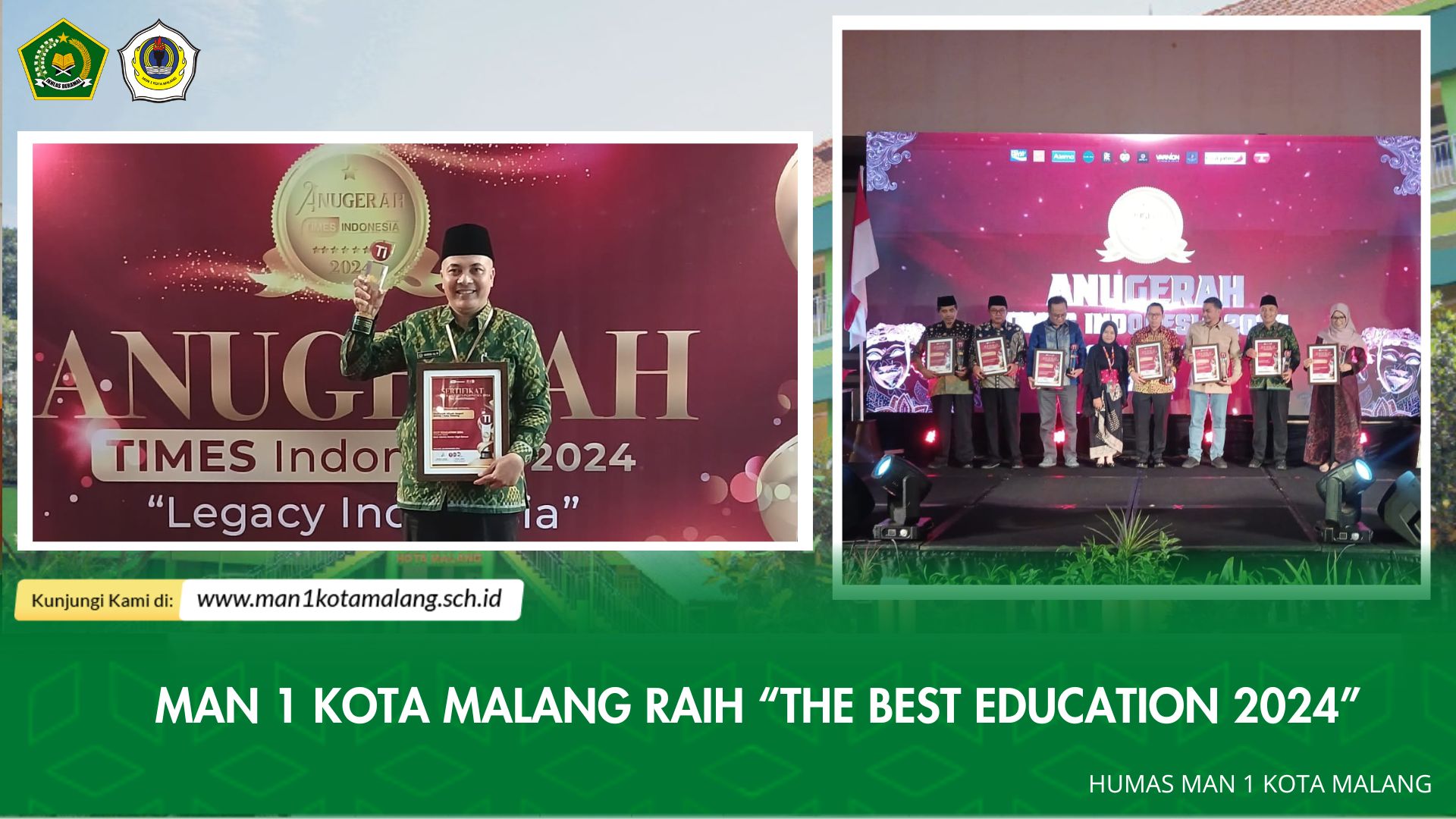 MAN 1 KOTA MALANG RAIH  “THE BEST EDUCATION 2024”