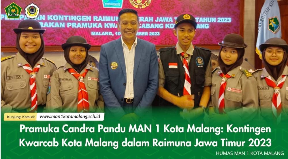 Pramuka Candra Pandu MAN 1 Kota Malang: Kontingen Kwarcab Kota Malang dalam Raimuna Jawa Timur 2023