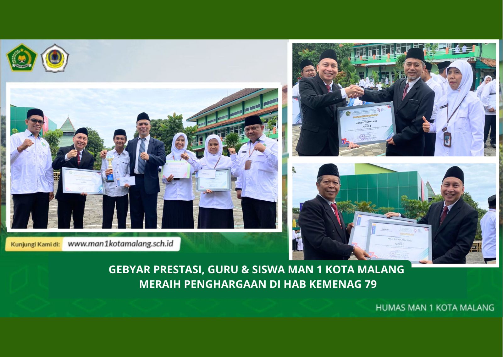 GEBYAR PRESTASI, GURU & SISWA MAN 1 KOTA MALANG MERAIH PENGHARGAAN DI HAB KEMENAG 79