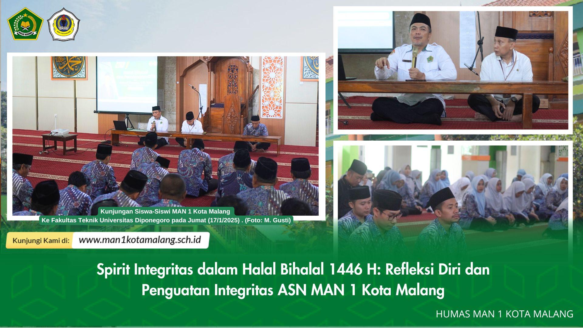 Spirit Integritas dalam Halal Bihalal 1446 H: Refleksi Diri dan Penguatan Integritas ASN Kemenag