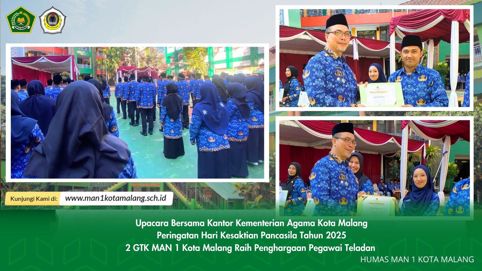 Upacara Besama Kantor Kementerian Agama Kota Malang, 2 GTK MAN 1 Kota Malang