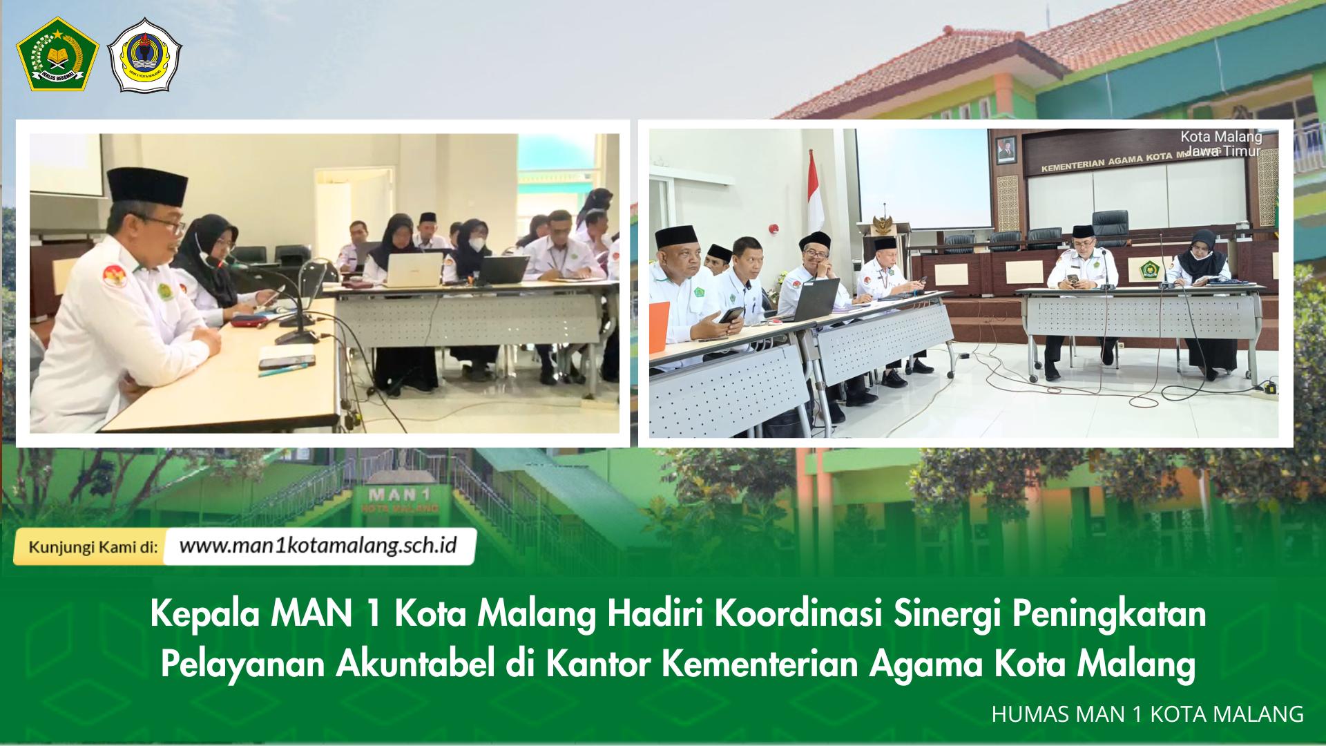 Kepala MAN 1 Kota Malang Hadiri Koordinasi Sinergi Peningkatan Pelayanan Akuntabel di Kantor Kementerian Agama Kota Malang