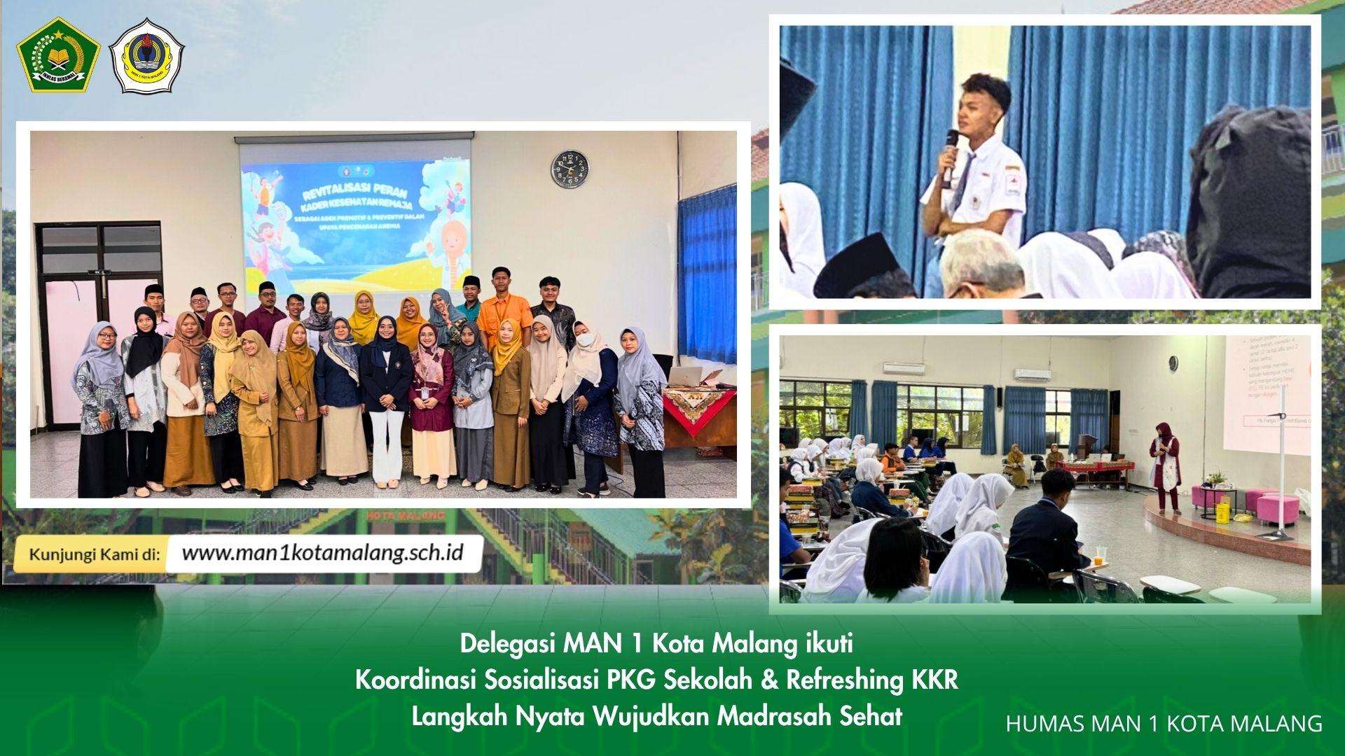 Delegasi MAN 1 Kota Malang Ikuti Koordinasi Sosialisasi PKG dan Refreshing Kader Kesehatan Remaja