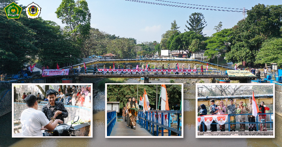 Fashion Show Sarung dan Jarik di Jembatan Sengkaling, Suguhkan Pesan Cinta Spesial Indonesia Maju